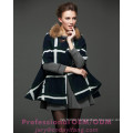 fashional england big plaid lady cape coat in Guangzhou